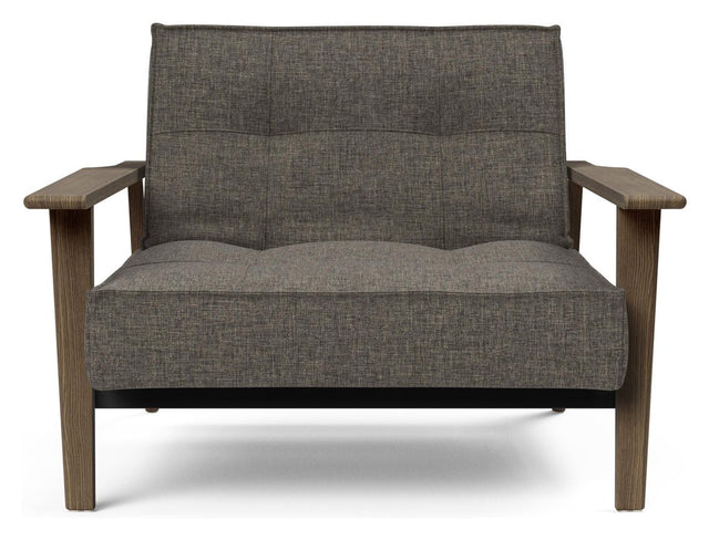 Splitback Frej Loungestol, Røget eg, Flashtex, Dark grey - Unoliving.com