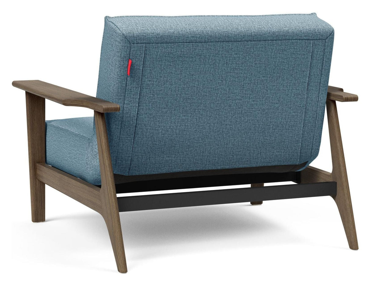 Splitback Frej Loungestol, Røget eg, Mixed Dance/Light Blue - Unoliving.com