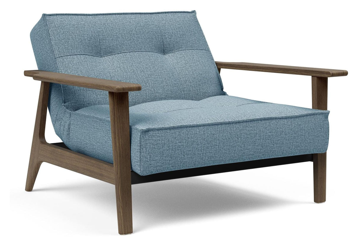 Splitback Frej Loungestol, Røget eg, Mixed Dance/Light Blue - Unoliving.com