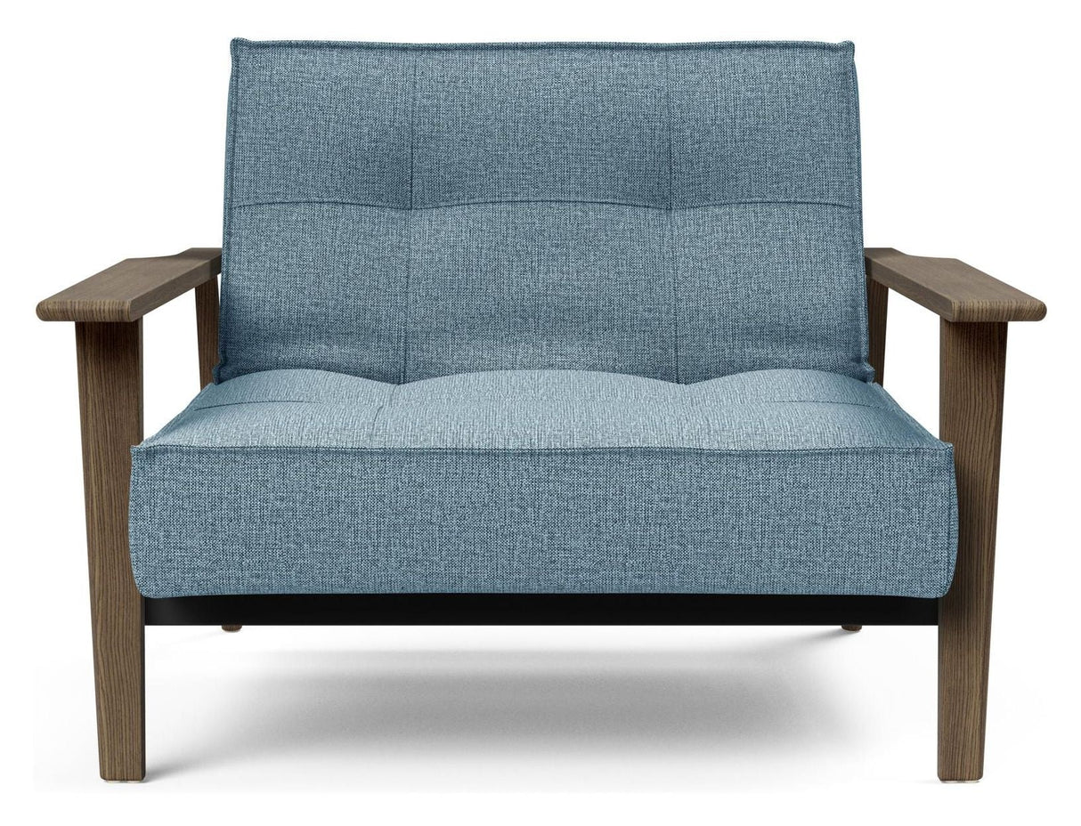 Splitback Frej Loungestol, Røget eg, Mixed Dance/Light Blue - Unoliving.com