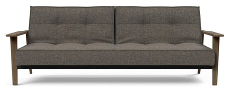 Splitback Frej Sovesofa, Røget eg, Flashtex, Dark grey - Unoliving.com