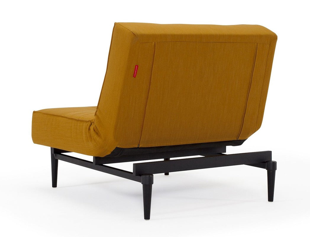 Splitback Styletto Loungestol, Gul m. sorte ben - Unoliving.com