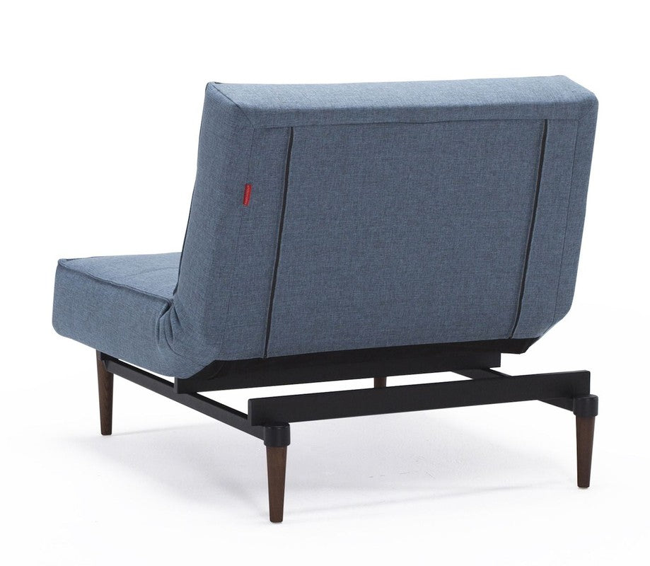 Splitback Styletto Loungestol m. mørk træ, Mixed Dance/Light Blue - Unoliving.com