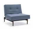 Splitback Styletto Loungestol m. mørk træ, Mixed Dance/Light Blue - Unoliving.com