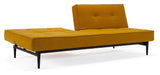 Splitback Styletto Sovesofa, Curry/sort - Unoliving.com