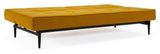 Splitback Styletto Sovesofa, Curry/sort - Unoliving.com