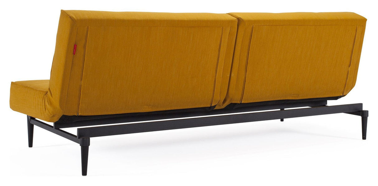 Splitback Styletto Sovesofa, Curry/sort - Unoliving.com