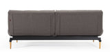 Splitback Styletto Sovesofa m. lyse træben, Flashtex, Dark grey - Unoliving.com