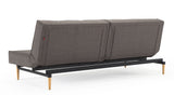 Splitback Styletto Sovesofa m. lyse træben, Flashtex, Dark grey - Unoliving.com