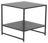 Staal, Sidebord m. hylde, Sort metal - Unoliving.com