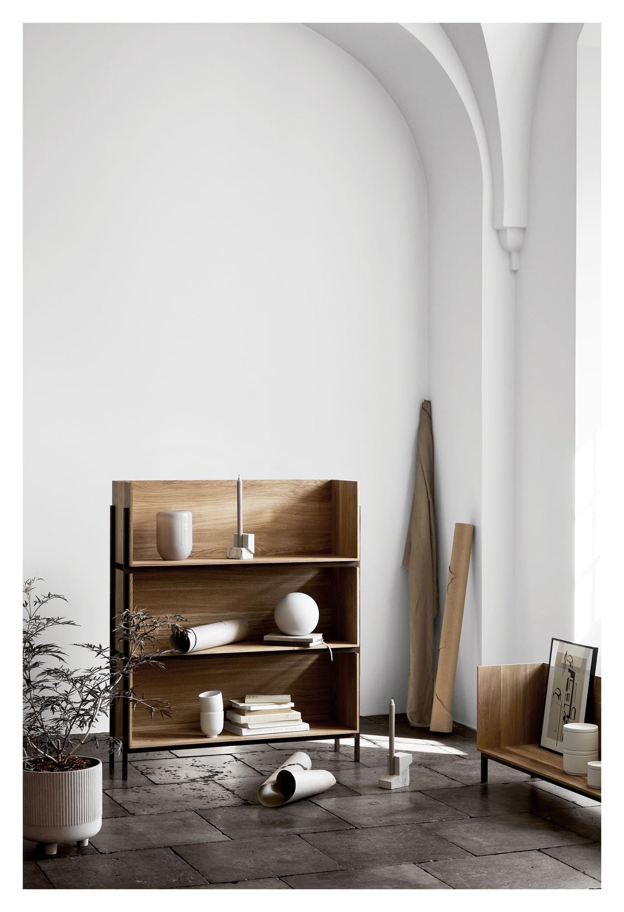 Stack Floor Shelf, single, Eg - Unoliving.com