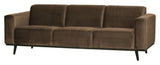 Statement 3-pers. Sofa, Taupe Velour - Unoliving.com