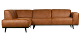 Statement Hjørnesofa m. open-end venstre, Cognac - Unoliving.com