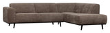 Statement Sofa m. højrevendtvendt Chaiselong, Taupe - Unoliving.com