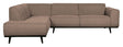 Statement Sofa m. venstrevendt chaise, Nougat Bouclé - Unoliving.com