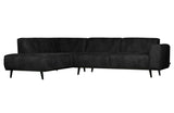 Statement Sofa m/venstrevendt chaise, Sort - Unoliving.com