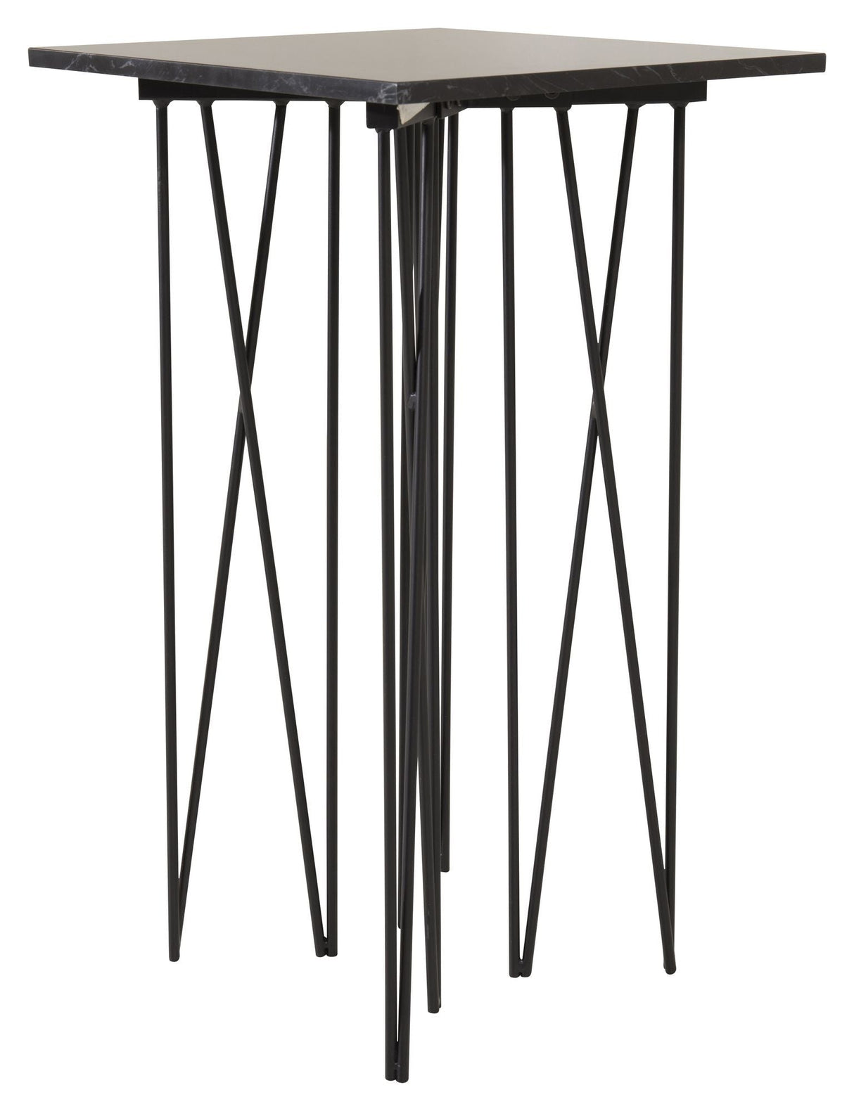 Sten Sidebord - Sort Stentop, 40x40 - Unoliving.com