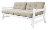 Step Sovesofa, Beige/Hvid - Unoliving.com