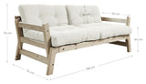 Step Sovesofa, Beige/Hvid - Unoliving.com