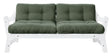 Step Sovesofa, Olive Green/Hvid - Unoliving.com