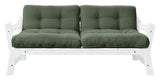 Step Sovesofa, Olive Green/Hvid - Unoliving.com