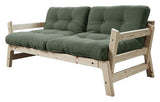 Step Sovesofa, Olive Green/Natur - Unoliving.com