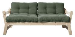 Step Sovesofa, Olive Green/Natur - Unoliving.com