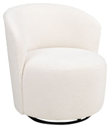 Storm Loungestol med drejefunktion, Offwhite teddy-look - Unoliving.com