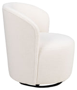 Storm Loungestol med drejefunktion, Offwhite teddy-look - Unoliving.com