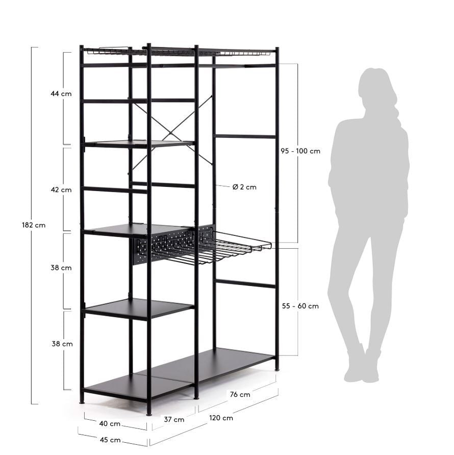 Storn Tøjstativ Sort metal