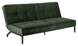 Sweem Sovesofa, Forest green velour/Sort metal - Unoliving.com