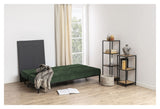 Sweem Sovesofa, Forest green velour/Sort metal - Unoliving.com