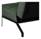 Sweem Sovesofa, Forest green velour/Sort metal - Unoliving.com