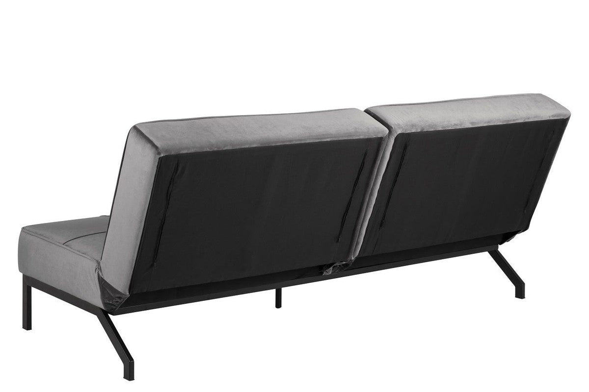 Sweem Sovesofa m. velour, mørkegrå - Unoliving.com