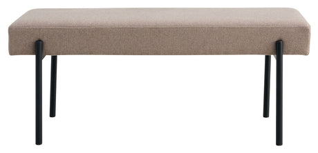 Swindon Bænk 100x36x42,5, Stone m. sorte ben - Unoliving.com