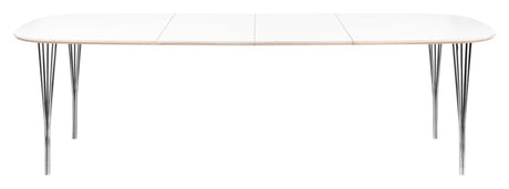 Symphony Spisebord 88 Hvidlamineret/Krom, 150x90 - Unoliving.com