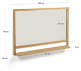 Taciana Spejl, 70x100, Massiv Teak ramme - Unoliving.com