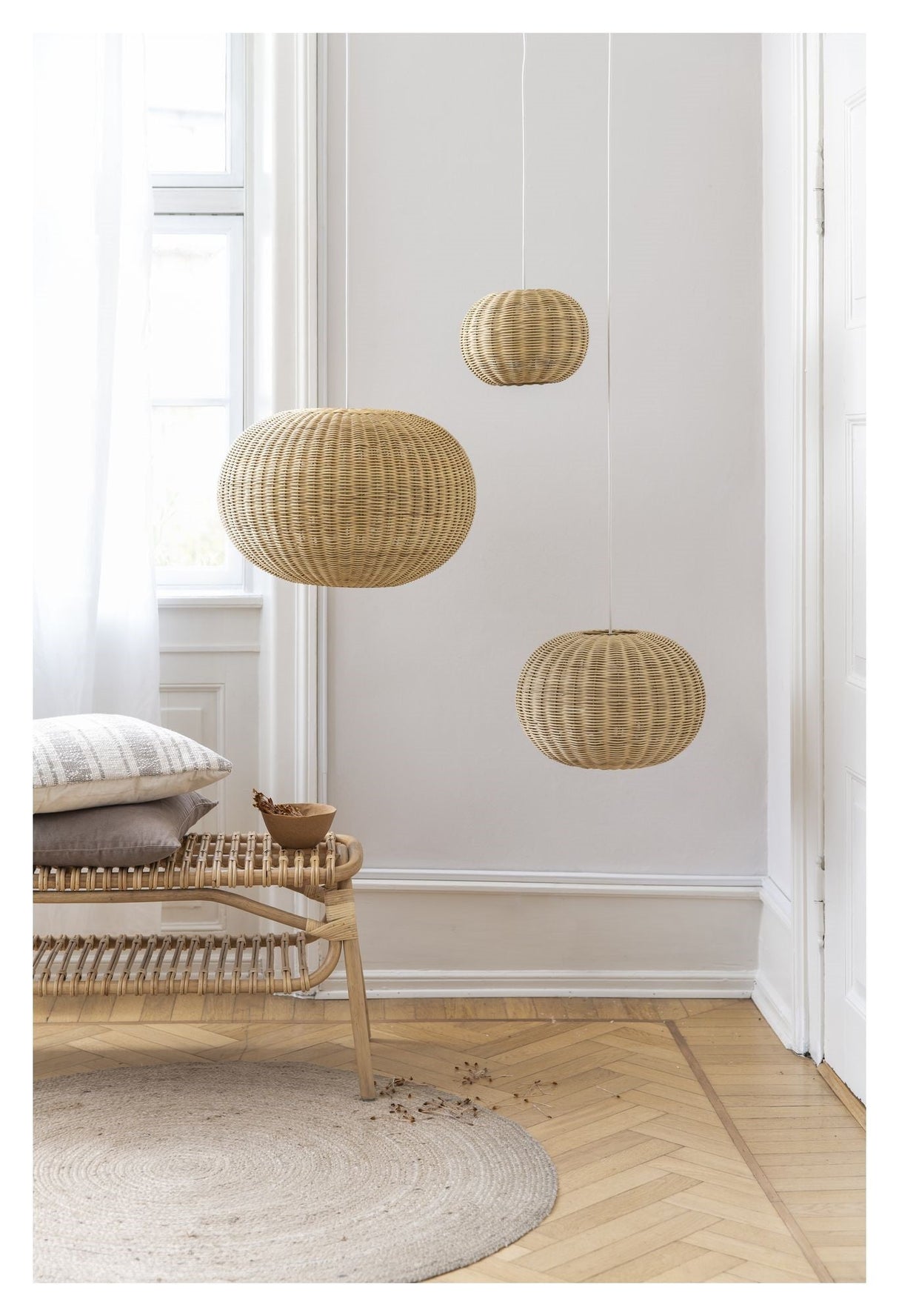 Tangelo Lampeskærm, Ø49, Rattan - Unoliving.com