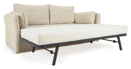 Tanit Sovesofa, B210, Off-White linen/Bøgeben - Unoliving.com