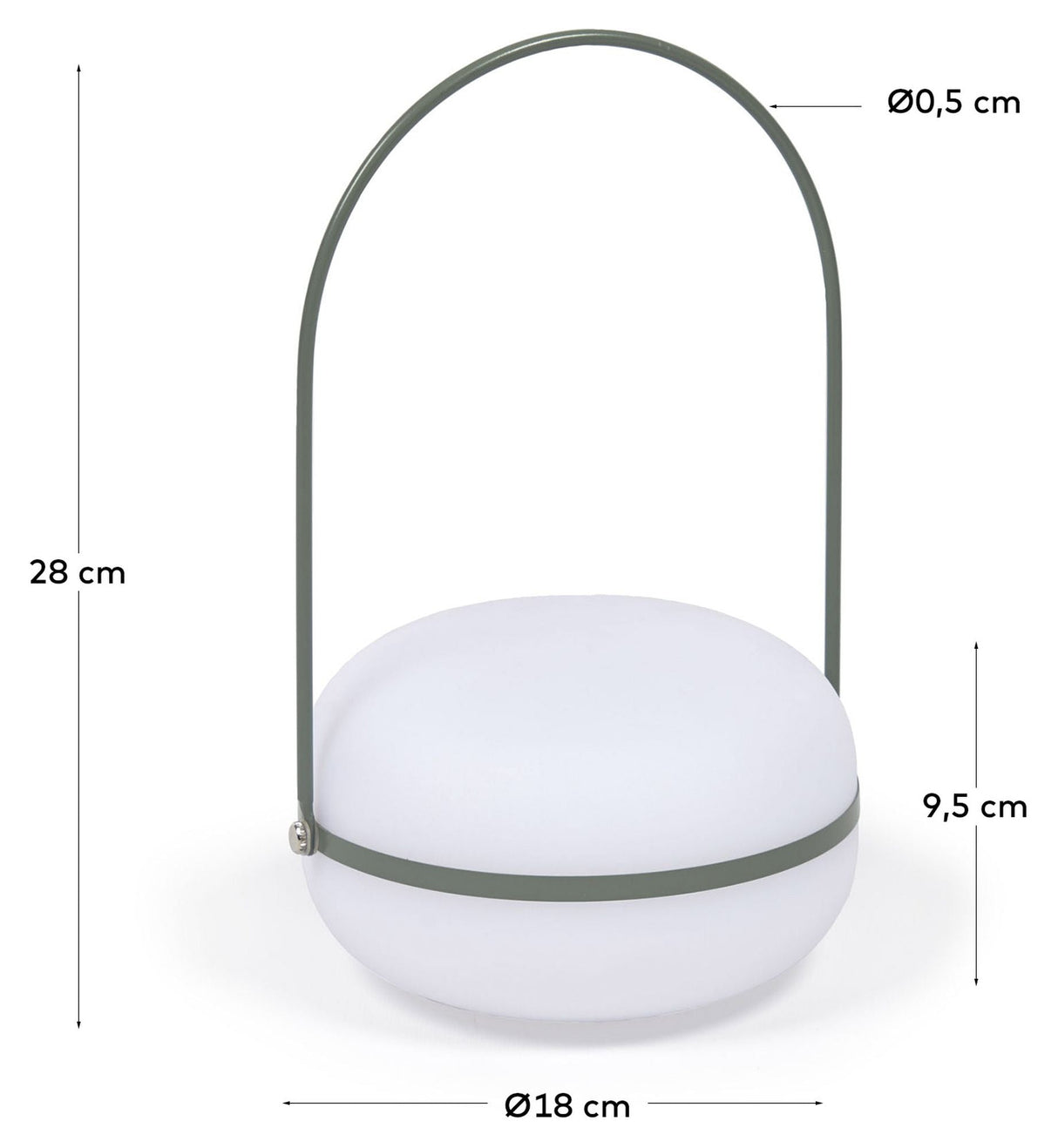 Tea Outdoor Bordlampe, Polythene/Grøn metal - Unoliving.com