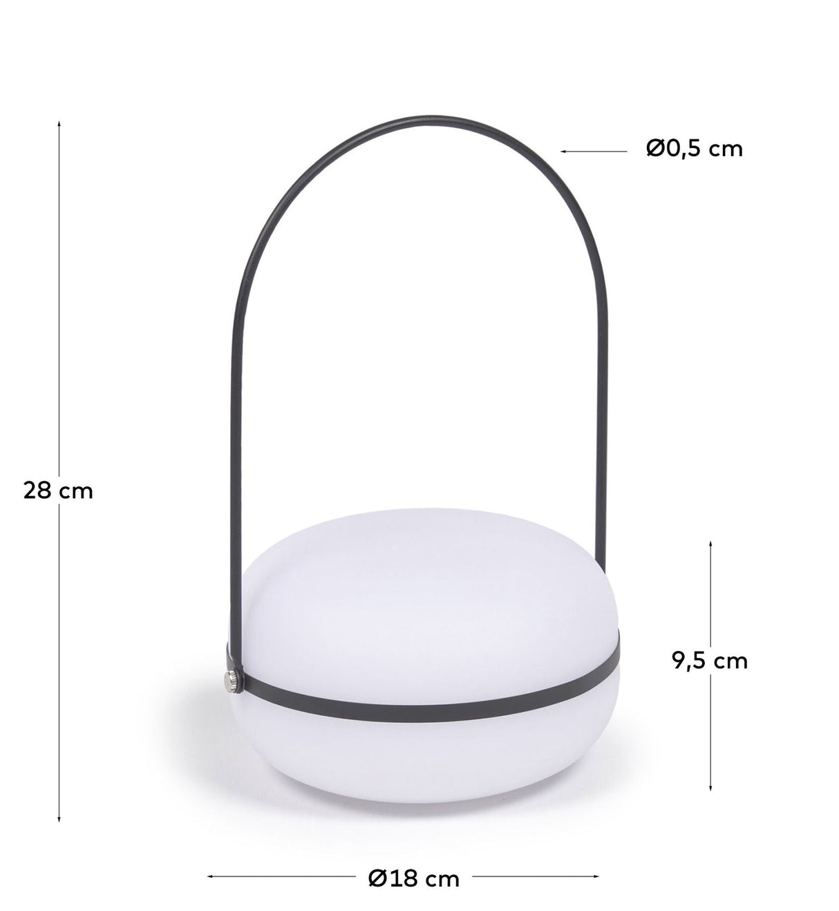 Tea Outdoor Bordlampe, Polythene/Sort metal - Unoliving.com