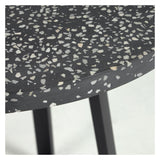 Tella Havebord Sort Terrazzo, Ø75 - Unoliving.com