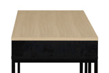 Temahome City Skrivebord 130x50 - Lys egefinér/Sort - Unoliving.com