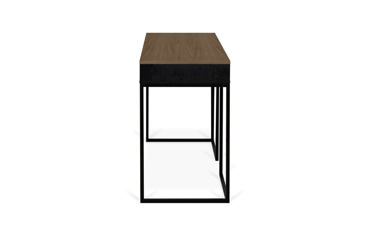 Temahome City Skrivebord 130x50 - Valnød/Sort - Unoliving.com