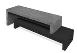 Temahome Cliff Tvbord - Sort/Mørk Betongrå - Unoliving.com