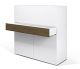 Temahome Focus Workstation - Mat Hvid/Valnød - Unoliving.com