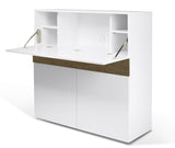 Temahome Focus Workstation - Mat Hvid/Valnød - Unoliving.com