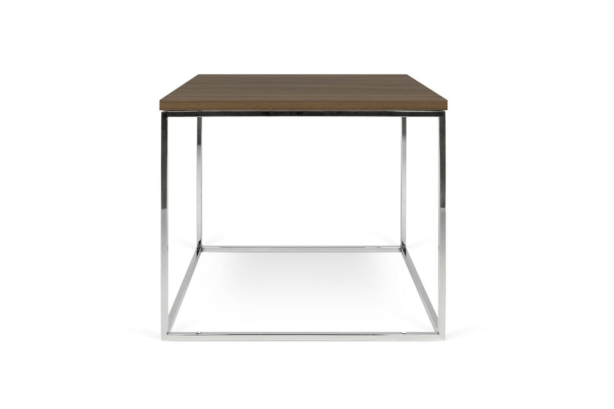 Temahome Gleam 50 Sofabord - Valnød/Krom - Unoliving.com