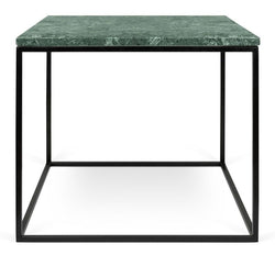 Temahome Gleam Sidebord - Grøn marmor, sort stel 50 cm - Unoliving.com