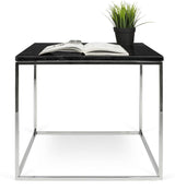 Temahome Gleam Sidebord - Sort marmor, krom stel 50 cm - Unoliving.com